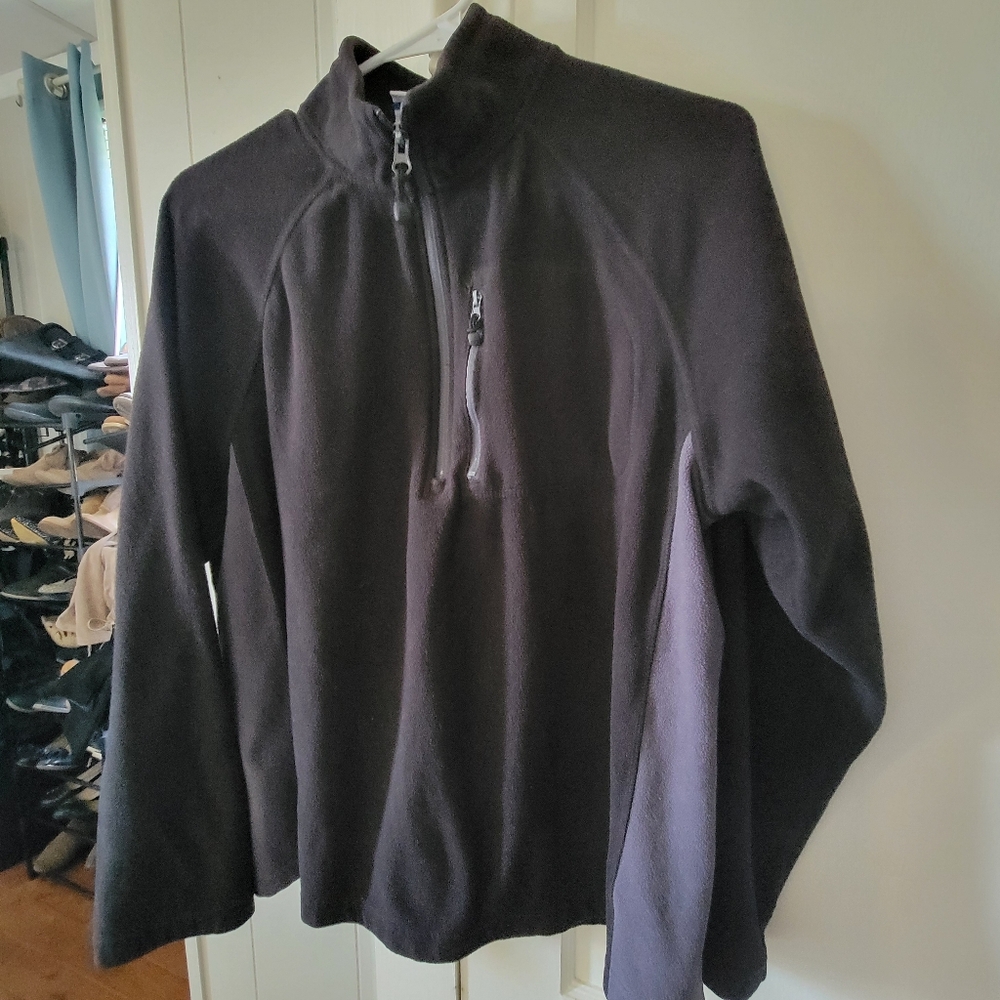 STARTER Black Quarter Zip Fleece Jacket - Men's M 38-40
